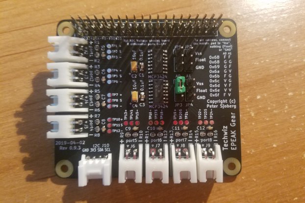 raspberry pi 8 channel 0-14V ADC board for voltage