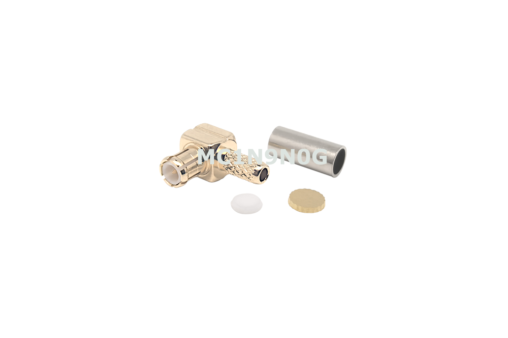 MCX Male Plug Right Angle Connector  Crimp-4pcs 1