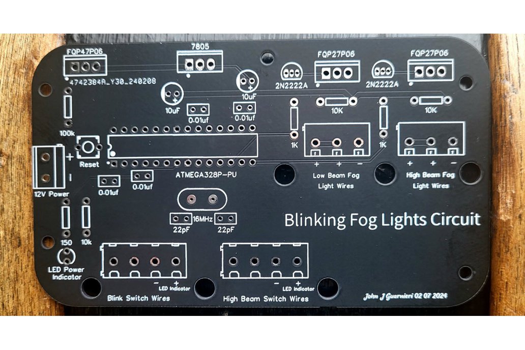 Motorcycle Fog Lights PCB, blink option for safety 1