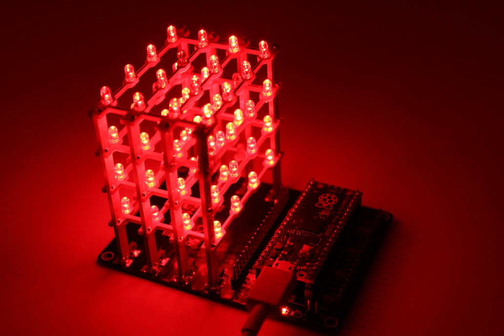 Pico Cube 4x4x4 64 LED Cube for Raspberry Pi Pico from SB Components on  Tindie