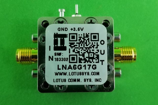 Amplifier LNA 1.7dB NF 6GHz to 17GHz