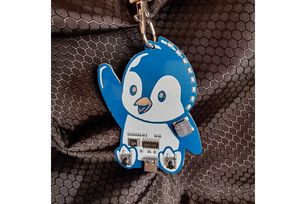 Penguin PCB Badge Keychain (with CTF Challenges) 1