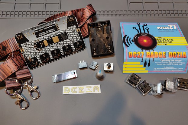 DCZia Laser Theremin complete badge kit