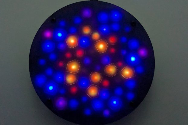 Fibonacci64 - 86mm disc with 64 WS2812B RGB LEDs