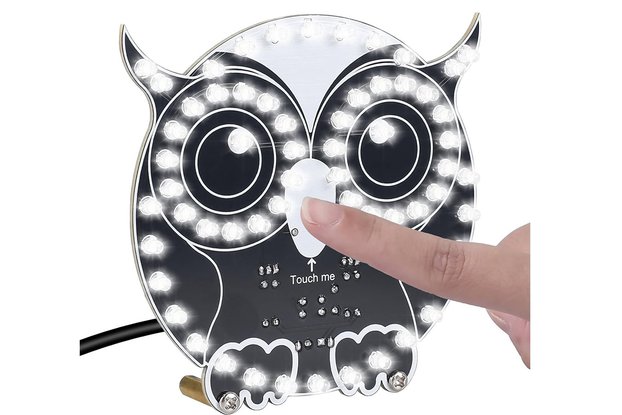 Touch Control Owl LED Light Soldering Practice Kit