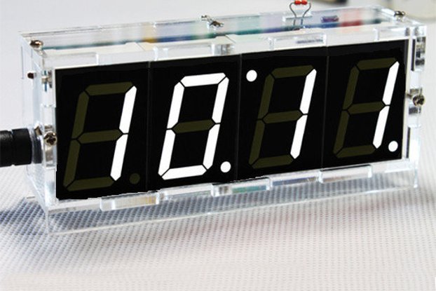 DIY 4 Digit LED Clock and thermometer