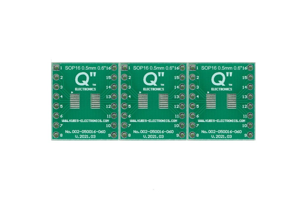 MSOP16, TFSOP16 0.50mm(0.02") to DIP 0.6" - 3 PCS. 1