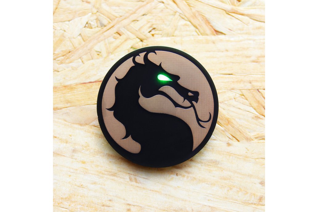 MK Dragon Electronic Led Pin Badge 1