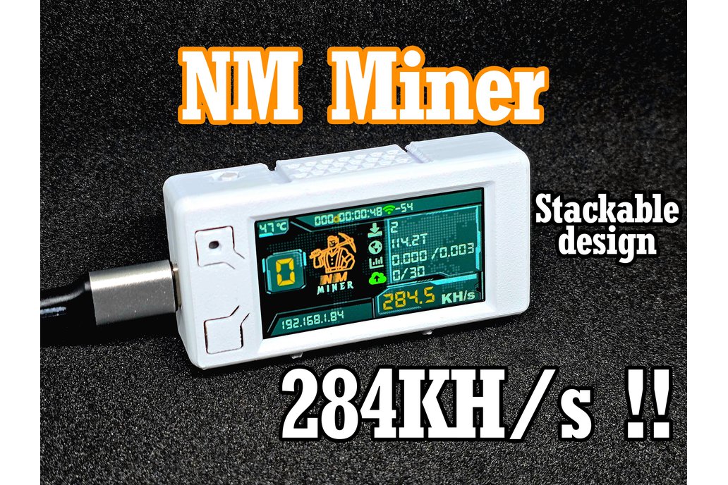 284KH/S Stackable NMMiner Crypto Solo / Pool Miner 1