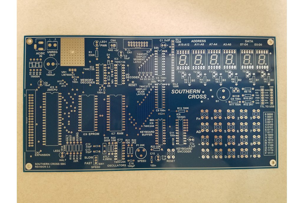 Southern Cross Z80 Computer V3.3, PCB 1