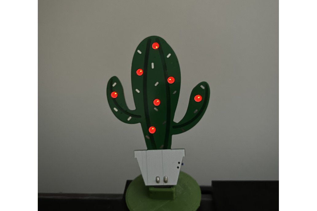 Electronic Cactus, with changing color leds 1