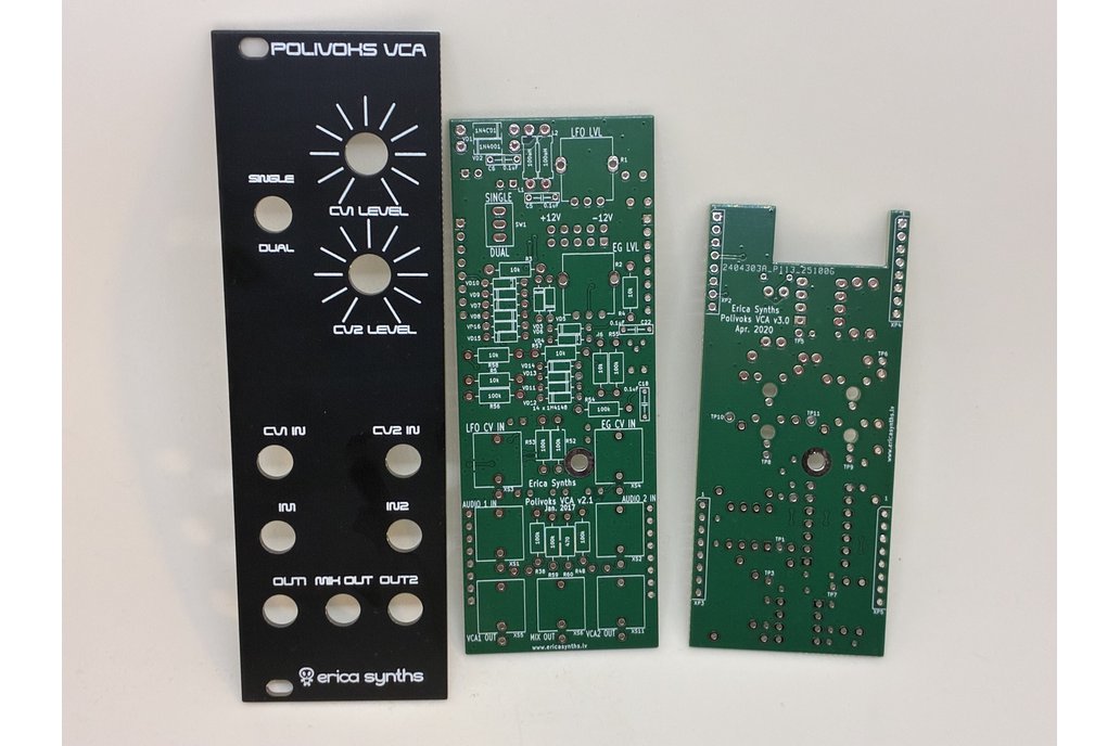 Erica Synths Polivoks Dual VCA Panel and PCBs kit 1