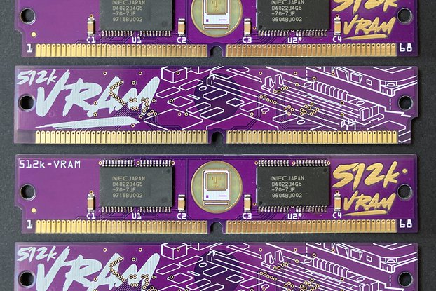 Low latency 70ns 512kB 68-pin VRAM SIMM Macintosh