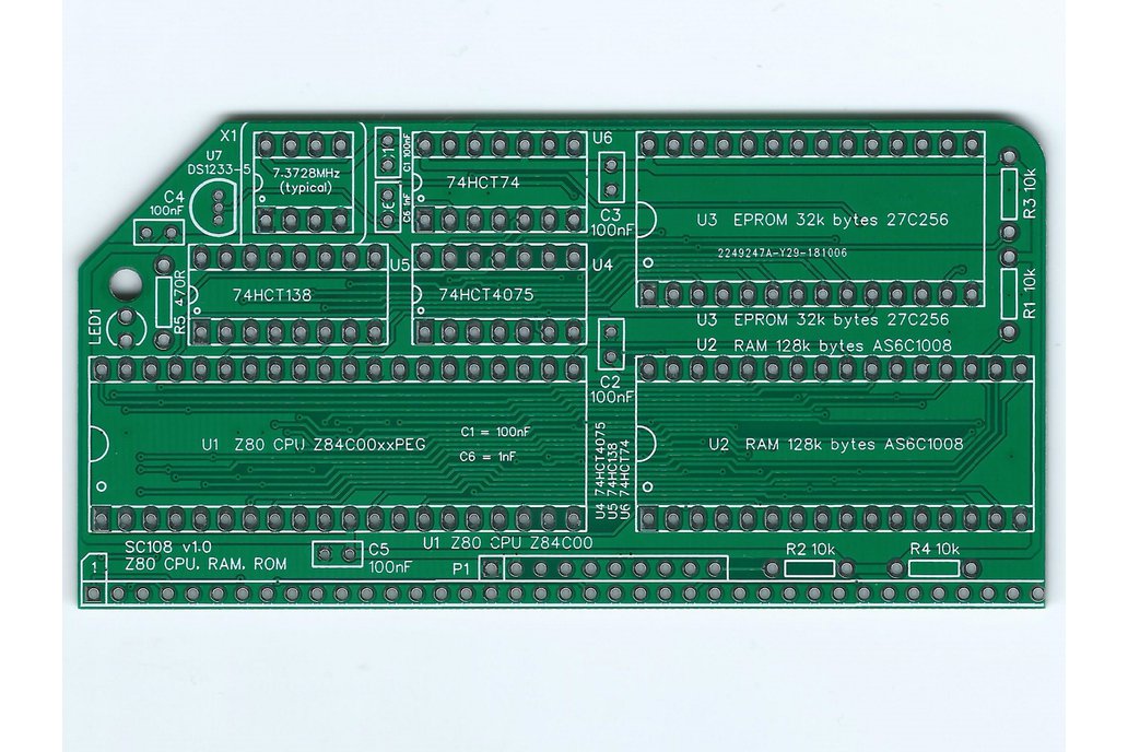 SC108 Z80 CPU, RAM & ROM Board for RC2014 1