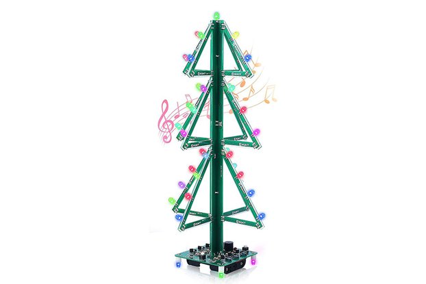 3D RGB LED Music Christmas Tree DIY Kits