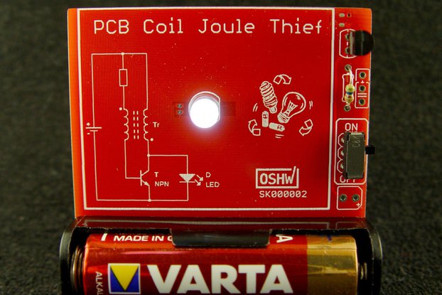 PCB coil joule thief