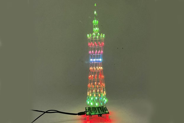 DIY Kit 9-Layers RGB LED Flashing Tower