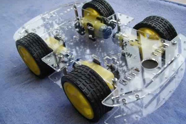4WD Smart Robot Car Chassis Kit With Strong Magnet
