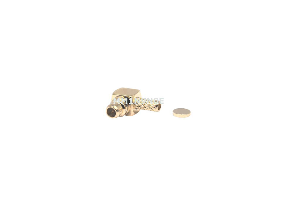 MMCX Male Right Angle Connector Crimp - 4pcs 1