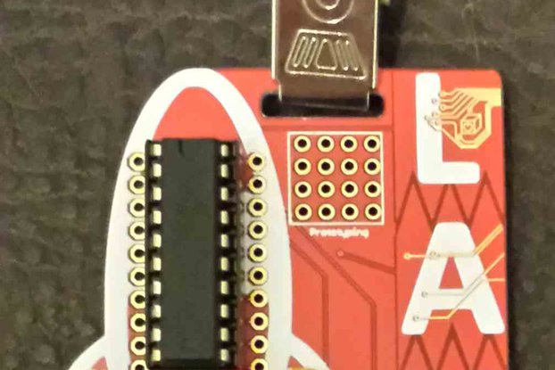 MSP430 Rocket Badge - Learn to Solder + Microcontrollers!