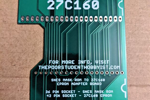 SNES to 27C160 Extended Adapter Board