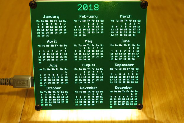 PCB Calendar 2015, 2016, 2017, 2018, 2019, 2020