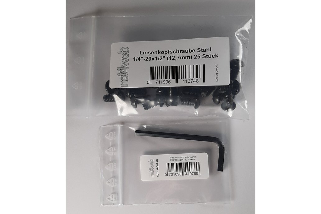 25pcs. 1/4"-20-1/2" Socket Button Head Screw 1