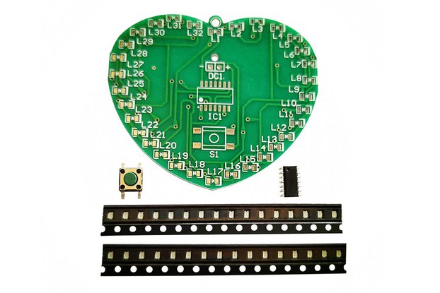 SMD LED Microcontroller Flashing Light DIY Kit