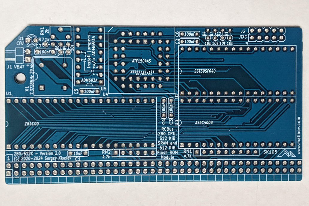 Z80-512K - RCBus Module: PCB and CPLD 1