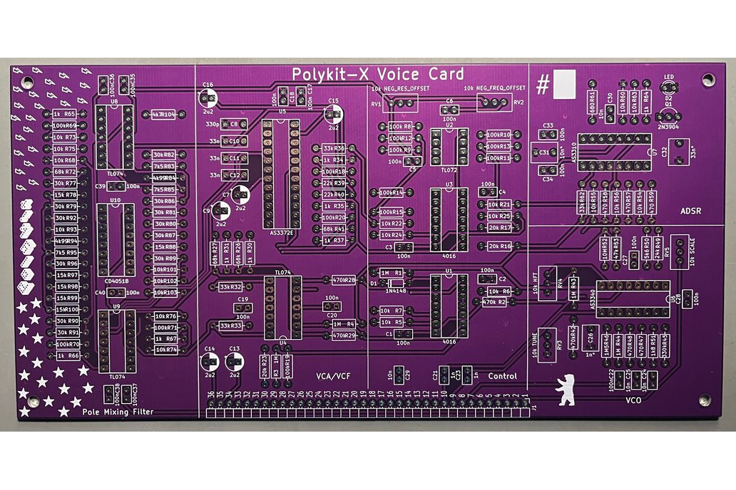 Analog Voice Card for a Polyphonic Synthesizer PCB 1