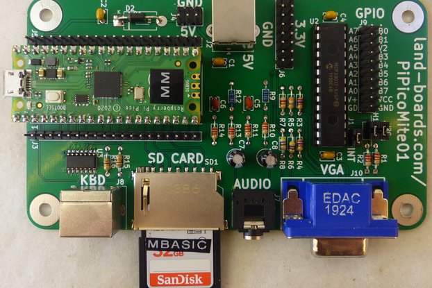Raspberry Pi Pico Card with VGA, Sound, Keyboard
