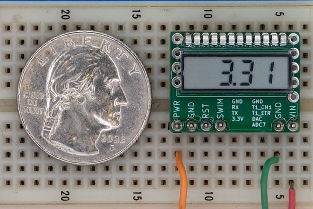Mini LCD Voltmeter Kit, 0-33Vdc, Programmable
