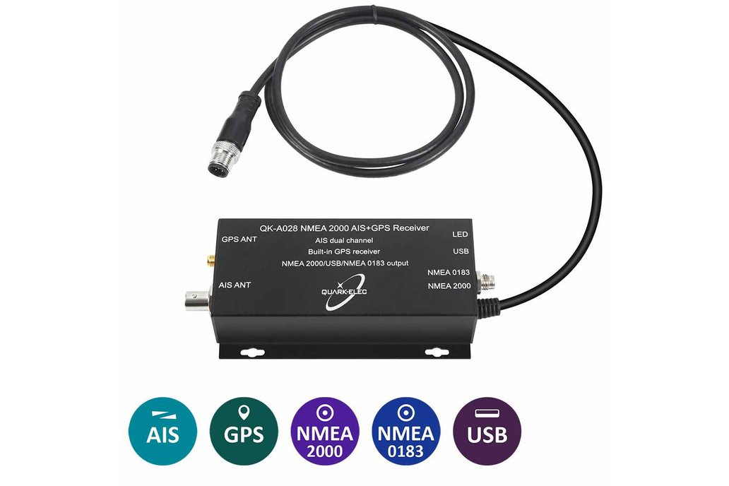 A028 AIS Receiver + NMEA 2000 Converter + GPS 1