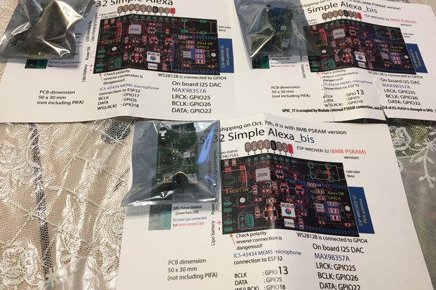 Dead stock ESP32 simple Alexa boards set