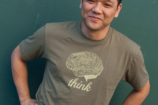 THINK TECH (Olive Green) -  Graphic T-shirt