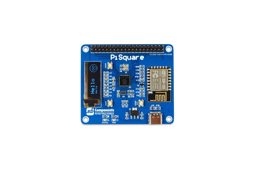 PiSquare - RP2040 & ESP-12E Based Raspberry Pi HAT 1