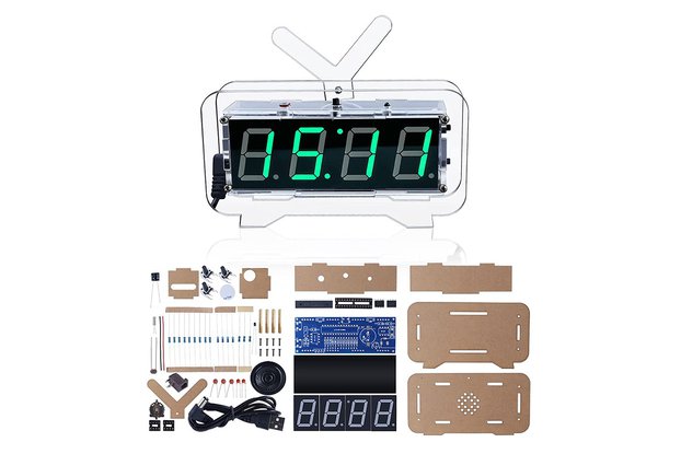 DC 5V Green LED Electronic Clock DIY Kit