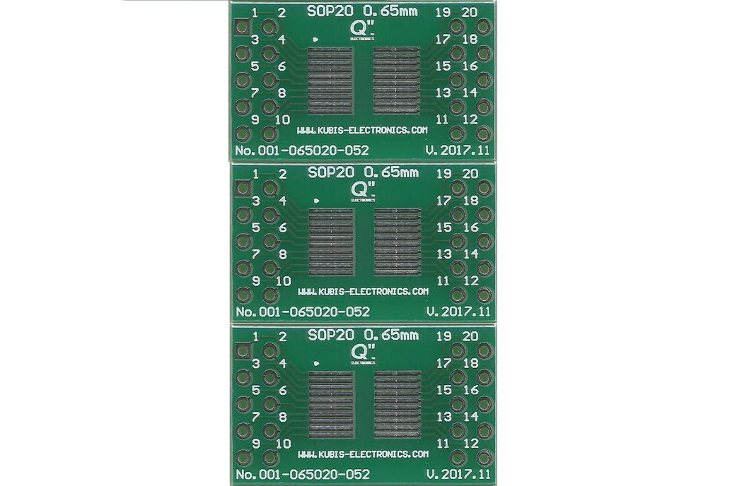 TSSOP20,SSOP20 0.65mm(0.026") to 2xIDC2x5 - 3 PCS. 1