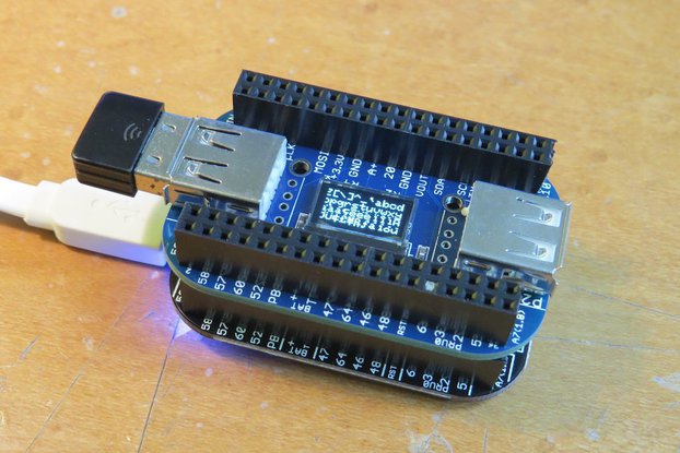 OLED with 2/4-port USB HUB cape for PocketBeagle