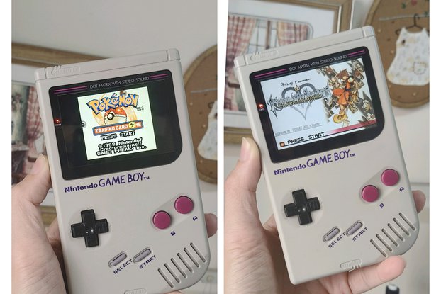 Modded Gameboy DMG - GBAsp inside - DMG102