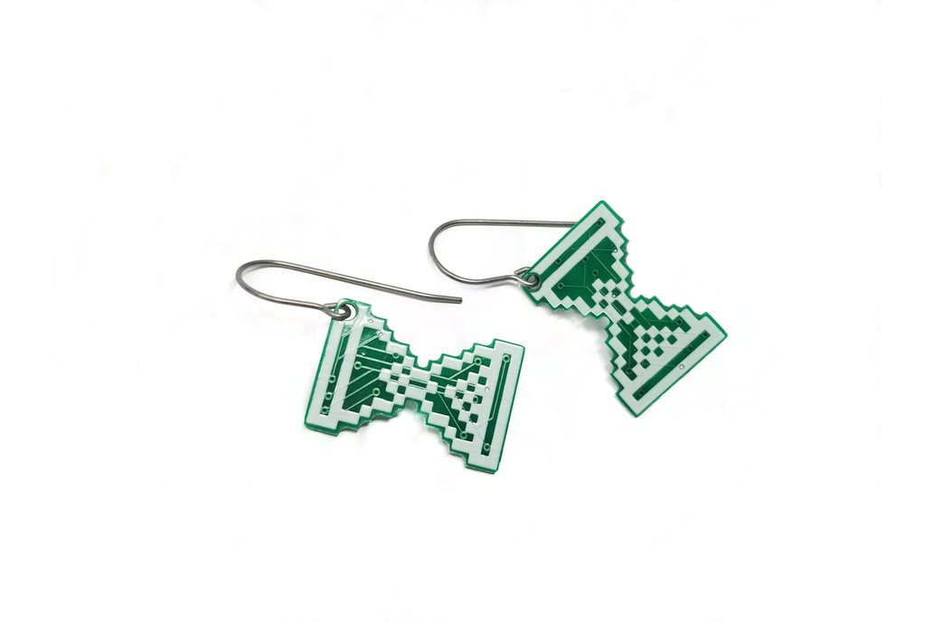 Hourglass Circuit Board Earrings 1