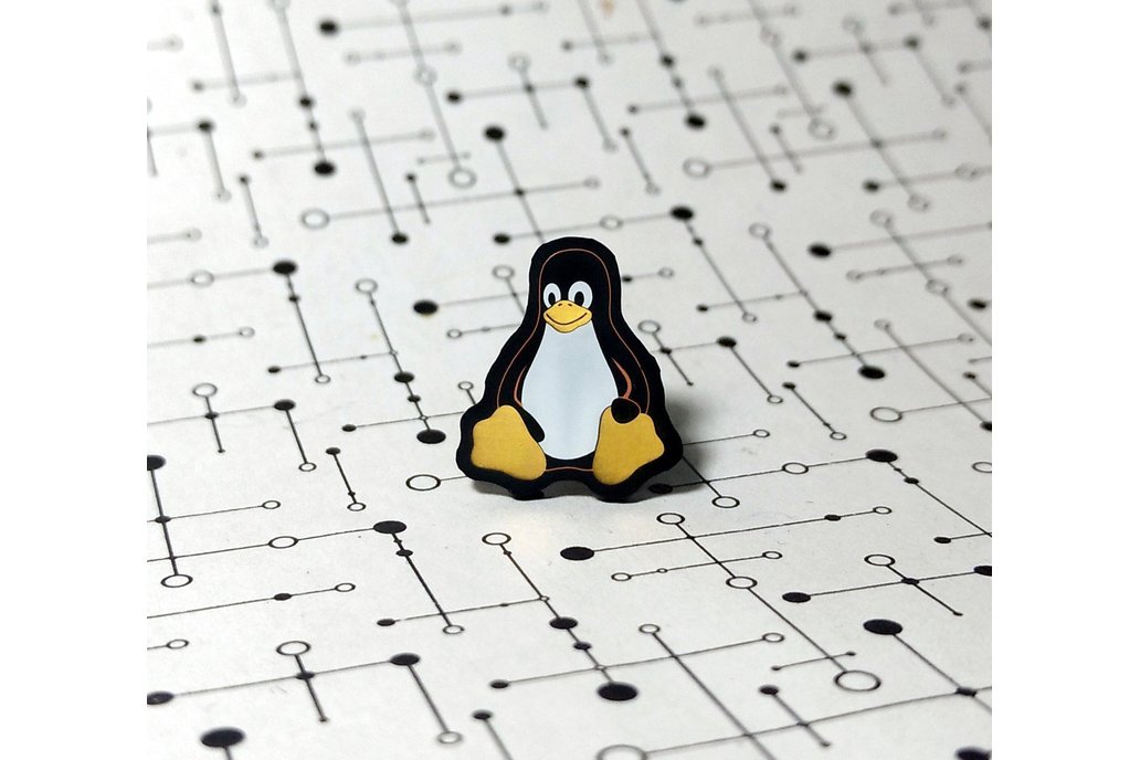 Linux Tux Penguin PCB Lapel Pin 1
