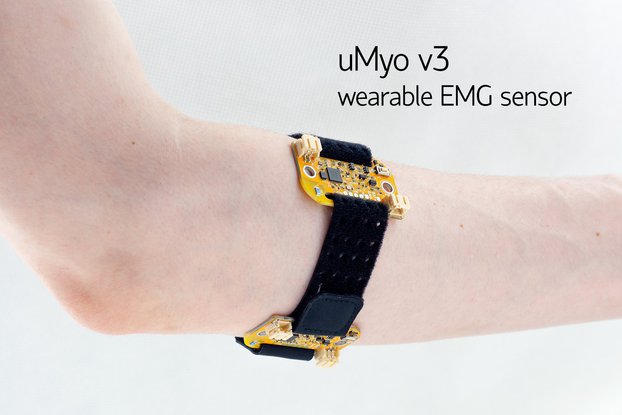 uMyo - wearable EMG sensor with wet/dry electrodes