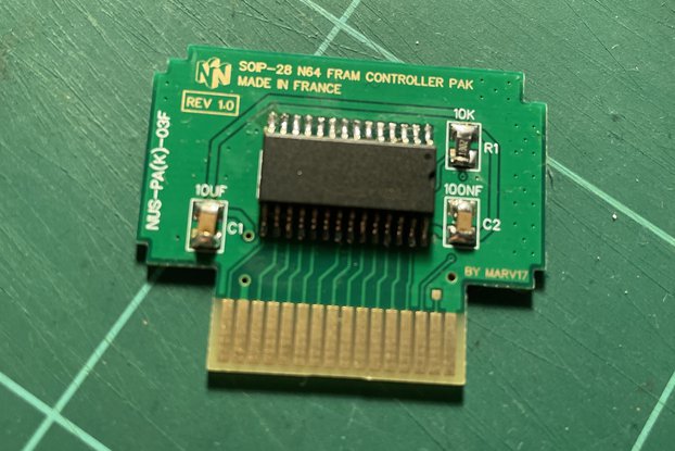 N64 Fram memory pak controller pcb