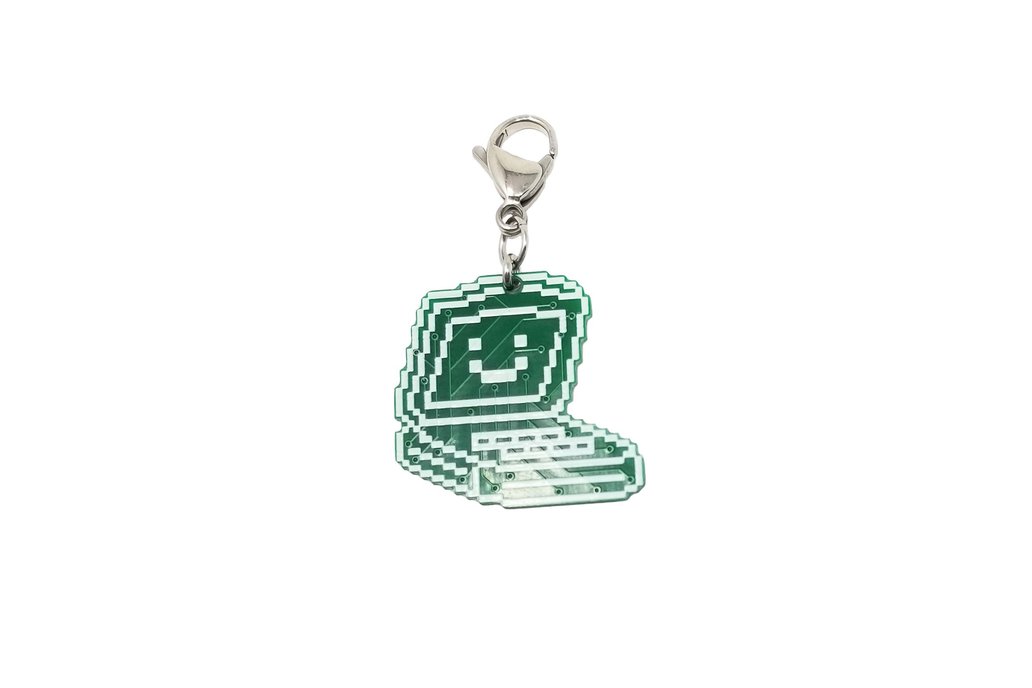 Happy Laptop Computer Circuit Board Charm 1