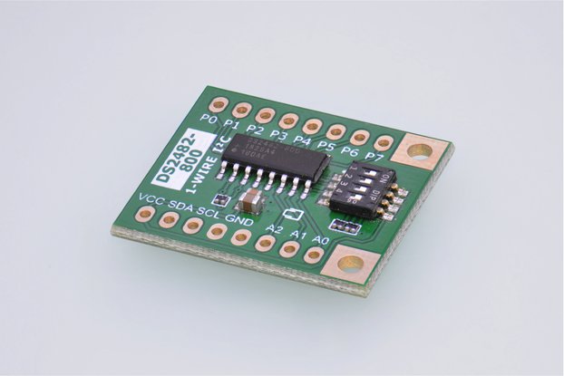 DS2482-800+ I2C to 8-Channel 1-Wire Breakout Board