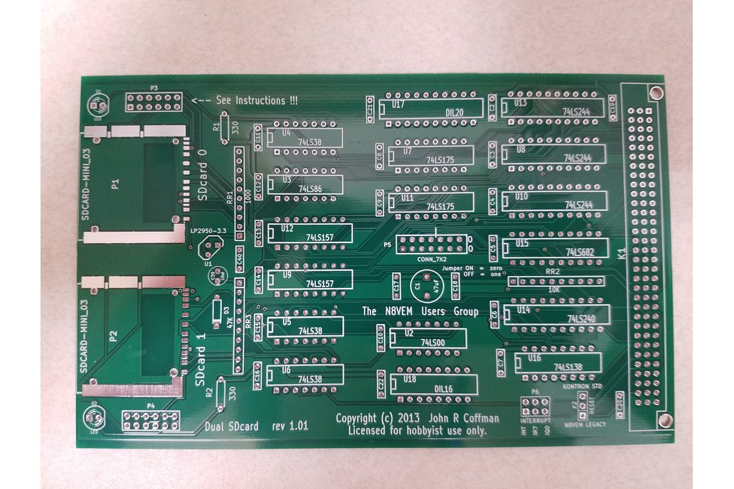 Dual SD Card, ECB Eurocard Bus SD Card Board, PCB 1