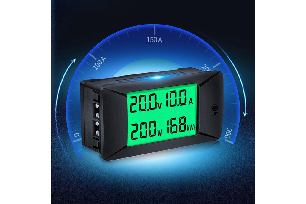 DC 0-300V 300A Voltmeter Amperemeter Autobatterie Tester Kwh