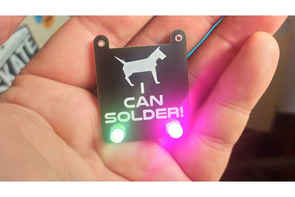 I Can Solder Wearable Badge Kit 1