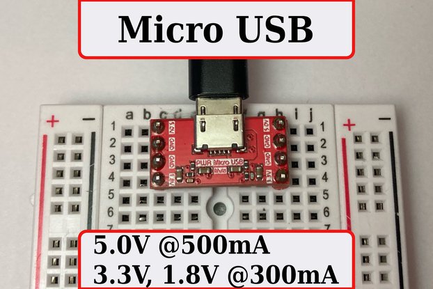 Power Supply Small Micro USB Kit for Breadboard